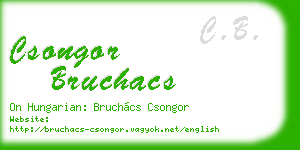 csongor bruchacs business card