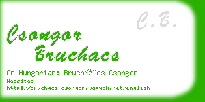 csongor bruchacs business card